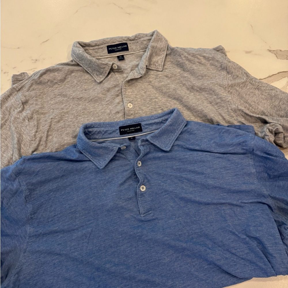 Peter Millar Two-Pack Polo Set in Blue and Gray